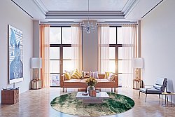 Rond vloerkleed - Tamalous (beige/groen)