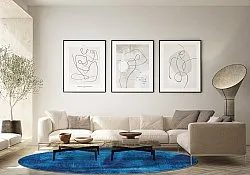 Rond vloerkleed - Campile (blauw)