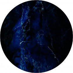 Rond vloerkleed - Zuani (donkerblauw)