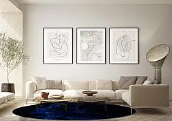 Rond vloerkleed - Zuani (donkerblauw)