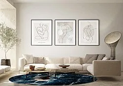 Rond vloerkleed - Narbolia (blauw/multi)