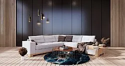 Rond vloerkleed - Narbolia (blauw/multi)