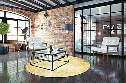 Rond vloerkleed - Palau (goud/beige/blauw)