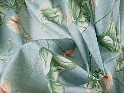 Katoenen tafelkleed - Adella (turkoois)