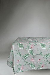 Cotton tablecloth - Adella (green/purple)
