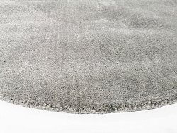 Rond vloerkleed - Recycled PET with viscose look (grijs)