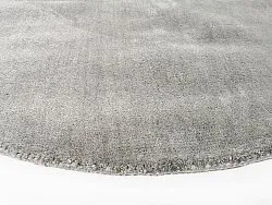 Rond vloerkleed - Recycled PET with viscose look (grijs)