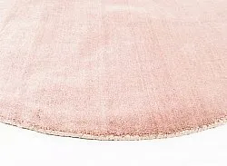 Rond vloerkleed - Recycled PET with viscose look (roze)