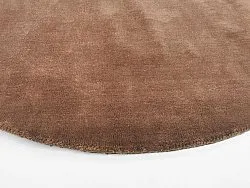 Rond vloerkleed - Recycled PET with viscose look (brownie)