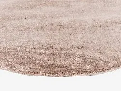 Rond vloerkleed - Recycled PET with viscose look (lichtbruin)