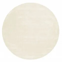 Rond vloerkleed - Recycled PET with viscose look (offwhite)