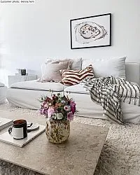 Hoogpolig vloerkleed - Kanvas (beige)