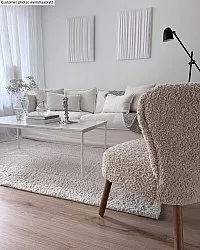 Hoogpolig vloerkleed - Kanvas (beige)