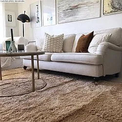 Hoogpolig vloerkleed - Cannes (beige)