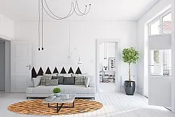 Rond vloerkleed - Lamego (beige/bruin)