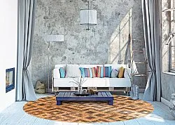 Rond vloerkleed - Lamego (beige/bruin)