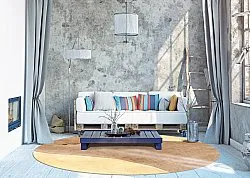 Rond vloerkleed - Nisa (bruin/beige)