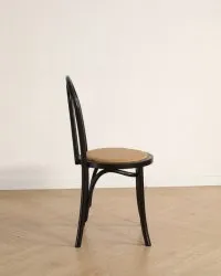 Stoel - Bistro (rotan/zwart) - 2 stuks