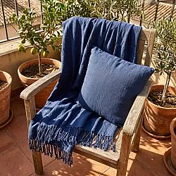 Dekens - Veya cotton throw (marineblauw)