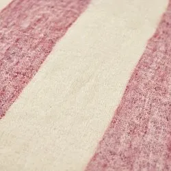 Dekens - Wollenmix plaid - Beatriz Stripe (rood/wit)