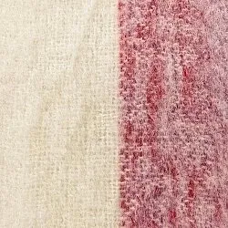 Dekens - Wollenmix plaid - Beatriz Stripe (rood/wit)