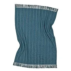Dekens - Katoenen plaid - Martina Stripe (blauw/wit)