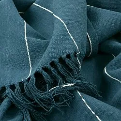 Dekens - Katoenen plaid - Martina Stripe (blauw/wit)