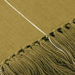 Dekens - Katoenen plaid - Martina Stripe (groen/wit)