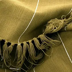 Dekens - Katoenen plaid - Martina Stripe (groen/wit)