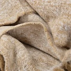 Plaid dekens - throw van wolmix - Carol (geel)