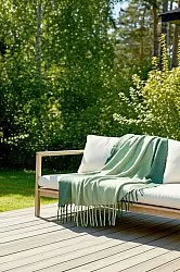 Plaid dekens - throw van wolmix - Carol (groen)