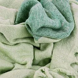 Plaid dekens - throw van wolmix - Carol (groen)