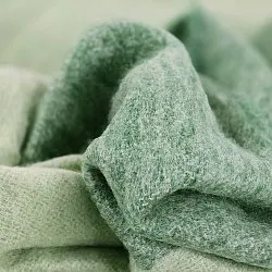 Plaid dekens - throw van wolmix - Carol (groen)