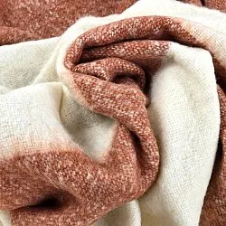 Plaid dekens - throw van wolmix - Carrie (roze)