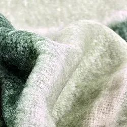 Plaid dekens - throw van wolmix - Charlotte (groen)