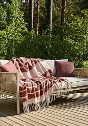 Plaid dekens - throw van wolmix - Charlotte (roze)