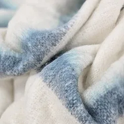 Plaid dekens - throw van wolmix - Miranda (blauw)