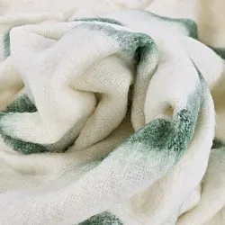 Plaid dekens - throw van wolmix - Miranda (groen)