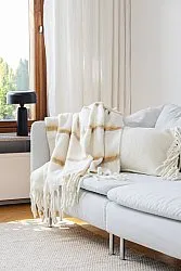 Plaid dekens - throw van wolmix - Miranda (geel)