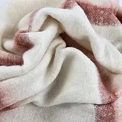 Plaid dekens - throw van wolmix - Miranda (roze)