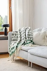 Plaid dekens - throw van wolmix - Monica (groen)