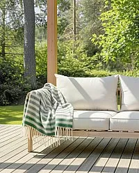 Plaid dekens - throw van wolmix - Monica (groen)