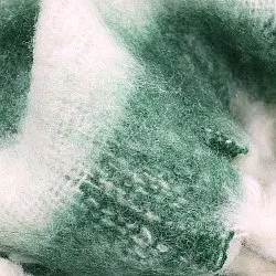 Plaid dekens - throw van wolmix - Monica (groen)