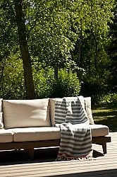 Plaid dekens - throw van wolmix - Monica (roze)