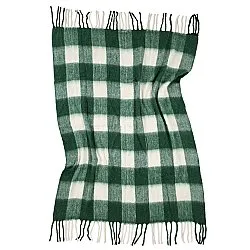Plaid dekens - throw van wolmix - Phoebe (groen)