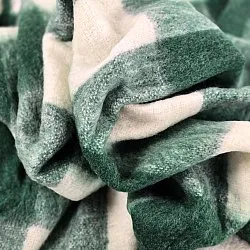 Plaid dekens - throw van wolmix - Phoebe (groen)