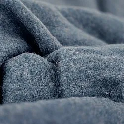 Plaid dekens - throw van wolmix - Samantha (blauw)