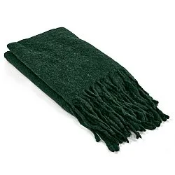 Plaid dekens - throw van wolmix - Samantha (groen)
