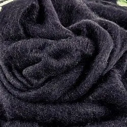 Plaid dekens - throw van wolmix - Samantha (zwart)