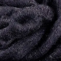 Plaid dekens - throw van wolmix - Samantha (zwart)